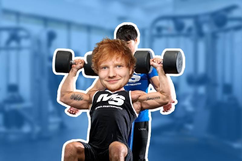 ed sheeran lifting weights listening to the best workout songs